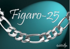 Figaro 25 - náramek stříbřený